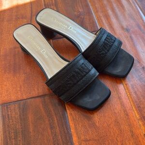 Dior Black Slides, size 37